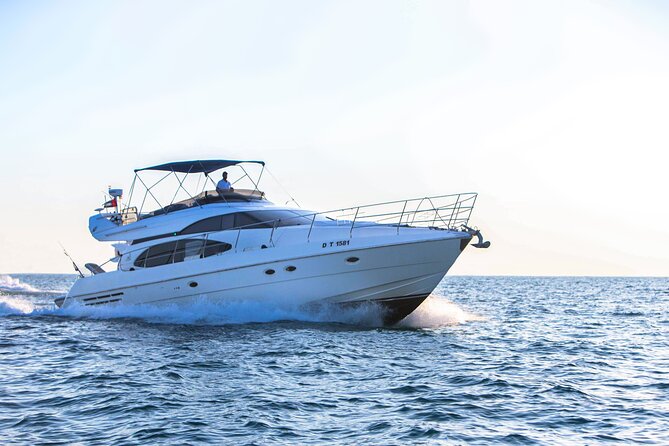Dubai Yacht Rental - Book 58 ft Private Yacht up to 28 persons - Seeing Atlantis, Burj Al Arab, and the Palm from the water