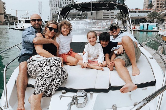 Dubai Yacht Sea escape Cruise, Swim, Tan & Sightsee! - Dubai Marina and JBR from the water