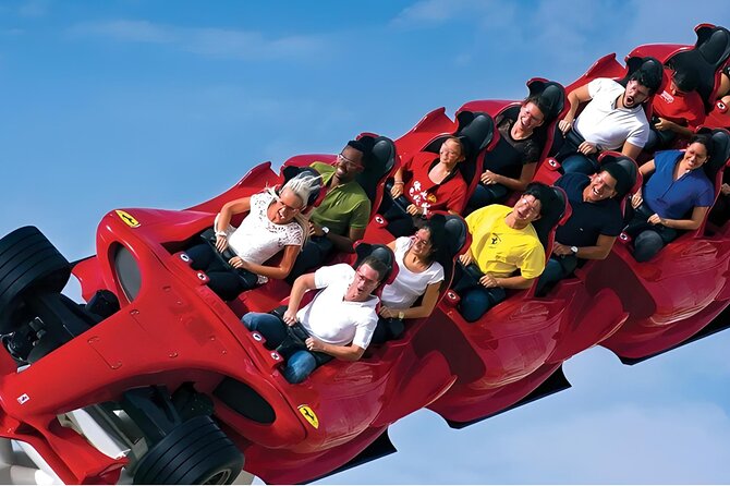 Entrance ticket to Ferrari World Abu Dhabi theme park - Getting there and planning your six hours
