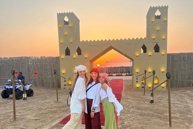 Evening Desert Safari Abu Dhabi - Sand boarding, skiing, and camp activities