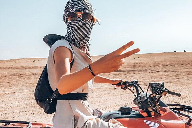 Evening Safari Quad Bike in the desert of Lahbab - Camel riding and the Bedouin-style camp