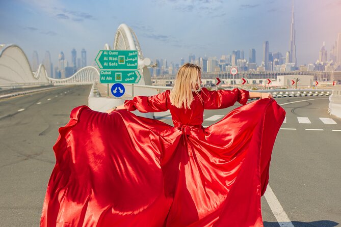 Flying Dress Photoshoot in Dubai - Getting ready with the flying dress and optional makeup