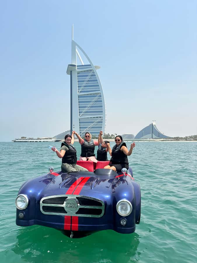 Jet Car: Squad Goals, 4 Seats. 1 Epic Ride Dubai - A jet car ride built around Dubai’s skyline