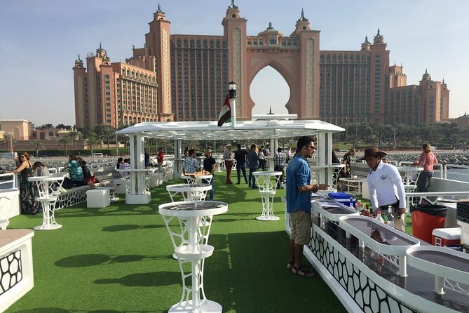 Luxury 7 Star Mega Yacht Dinner Cruise with International Buffet - Sunset views from JBR to Atlantis