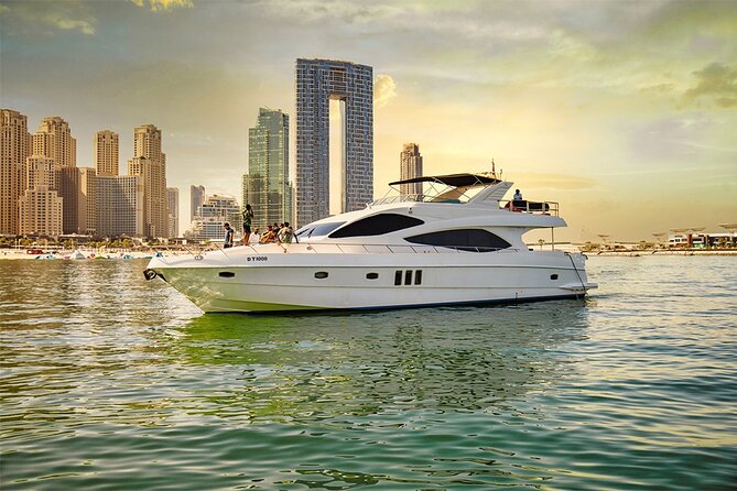 Majesty 77ft Diamond Dust — Dubai's best yacht rental - The crew: Captain Kumar, Grace, and Rakesh