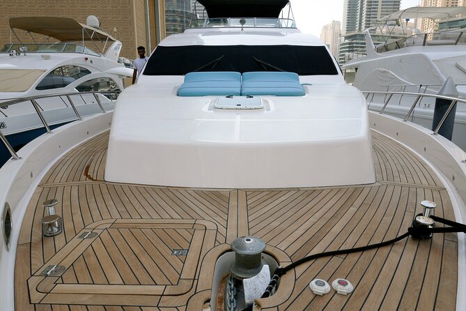 Majesty 77ft Diamond Dust — Dubai's best yacht rental - Food, drinks, and optional extras