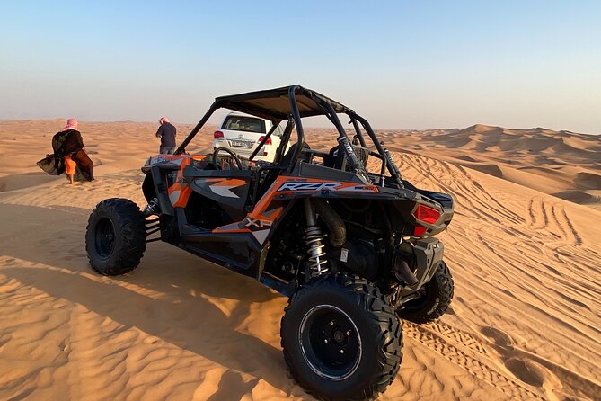 Morning Desert Safari with Buggy Ride & Sandboarding – Shared Car - Getting there in an air-conditioned 4x4