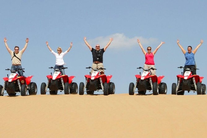 Morning Desert Safari With Quad Bike - Sandboarding is fun, but it takes effort