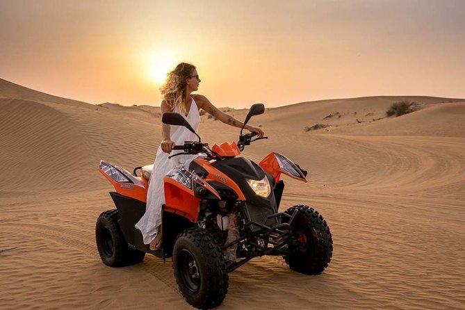 Morning Desert Safari with Quad Bike, Camel Ride & Sandboarding - Dune Bashing in the 4x4