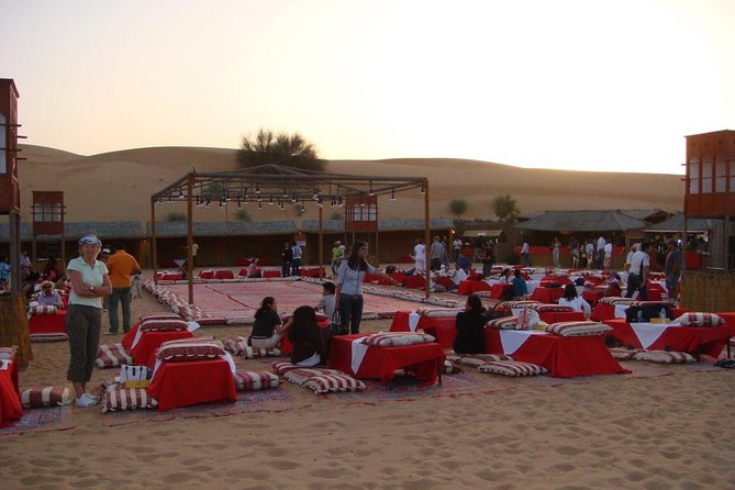 Morning Dubai Desert Dune Bashing and Camel Ride - Stopping for views and sandboarding