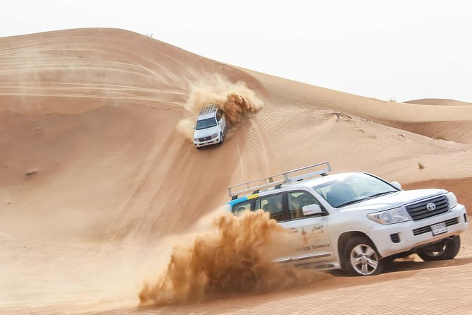 Morning Dubai Desert Safari with Camel Ride & Sand boarding - Falconry and the camp experience
