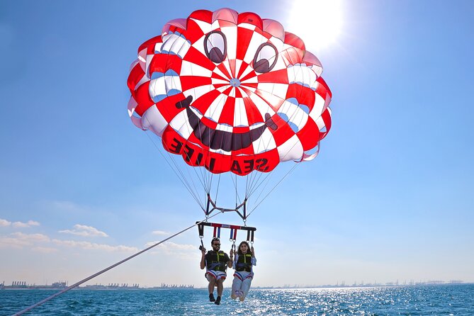 Parasailing in Dubai with Palm Jumeirah and JBR Beach views - Safety, weather, and the small print that matters