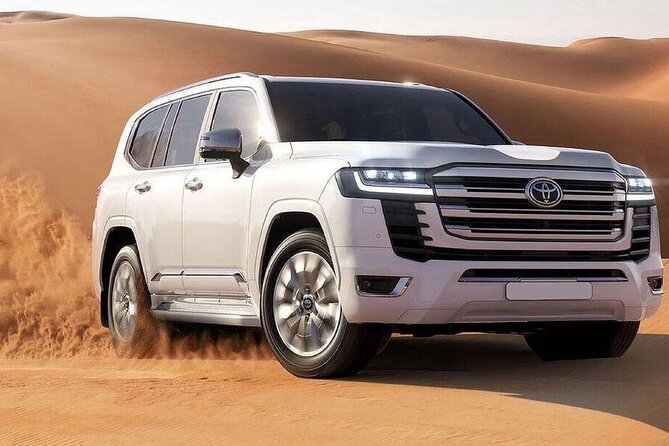 Premium Dubai Desert Safari Experience - Sunset snacks, camels, and a falcon photo