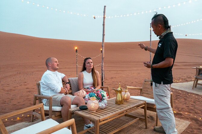 Private Dinner in the dunes in the Mleiha National Park - A camel ride and nature walk slow the pace