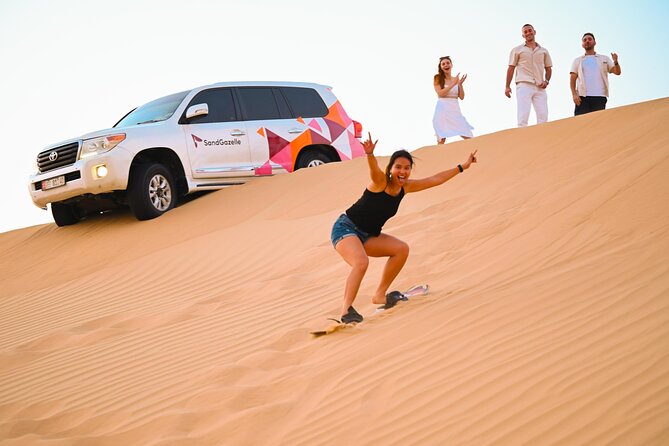 Private Dune Bashing in Abu Dhabi - Morning Desert Safari - Sandboarding and the limits of a short camp visit