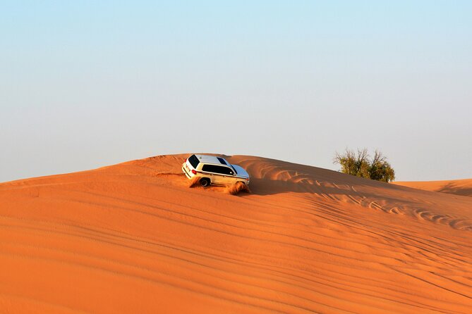 Private Evening Desert Safari with BBQ Dinner & Sand Boarding - What dune bashing feels like in a private 4x4