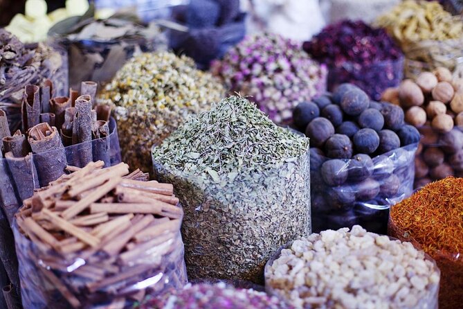 PRIVATE Food Tour: The 10 Tastings of Dubai With Locals - Spice Souk: spices, falafel, and camel milk dates