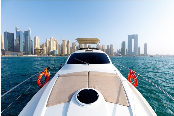 Private Yacht Cruising Rental from Dubai Marina - Atlantis and Palm Jumeirah from the water