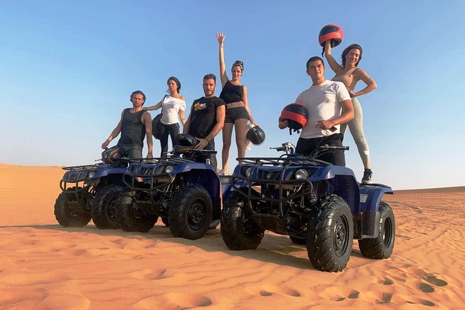 QUAD BIKE self Drive with Desert safari Full Program - The evening camp shifts from adrenaline to food