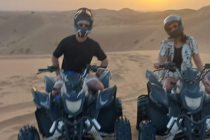 Quad biking tour with or without pick and drop(Abu dhbai ) - The bikes and safety setup