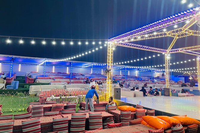 Red Dunes Desert Safari Dubai with Dinner Buffet, Show & Transfer - Dinner, carpets, and the evening show