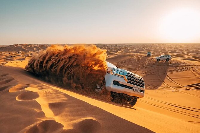 Red Dunes Desert Safari with 4x4 Pick up & Drop, Camel ride, BBQ and Live shows - Key points at a glance