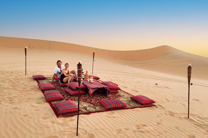 Romantic Private Dune Dinner Abu Dhabi - Meeting the camels before the dunes