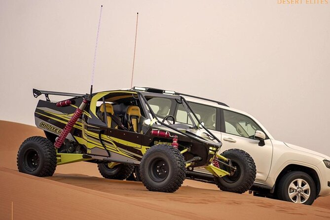 Sand Rail Dune Buggy Adventure with Sandboarding & Camel Riding - Sandboarding after the engine noise
