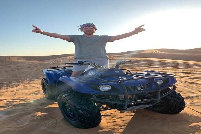 Self-drive Quad Bike with Sand Boarding and Camel Ride in Dubai - A short camel ride for a slower desert view