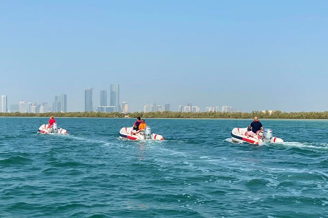Small-Group Self-Drive Speedboat Tour in Yas Island Mangroves - Peninsula Gold Beach and the swim stop