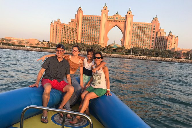 Speedboat Dubai: 60 Mins Guided Burj Al Arab & Atlantis Tour - Cruising from the Palm’s base toward its outer end