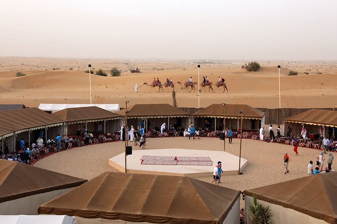 Sunset Camel Trek & Red Dunes Safari with BBQ at Al Khayma Camp From Dubai - From Dubai pickup to the open desert