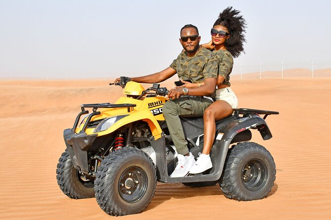 Sunset Desert Safari Quad bike Camel ride Sand Board & BBQ Dinner - Timing, cancellation, and practical details