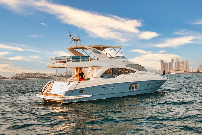 Sunset escape on Bluemoon 64ft from Dubai Marina to Atlantis - Timing, weather, and cancellation details