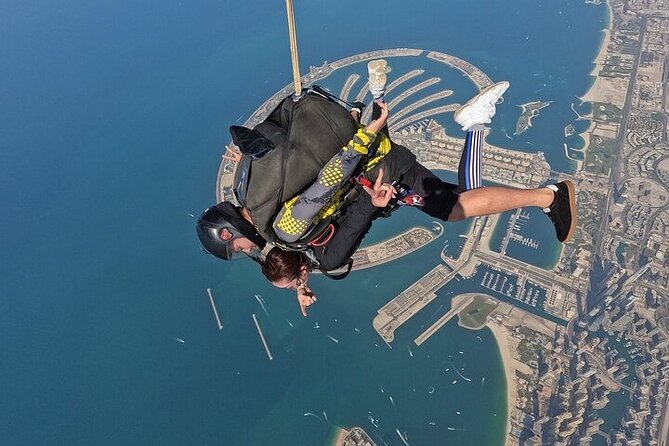Tandem Skydive experience in Dubai - Sixty seconds of freefall, then a slower view