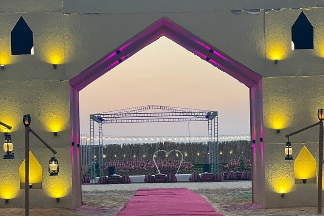 VIP Desert Safari Abu Dhabi with Private Seating Area - Falcon photos and Arabic costume