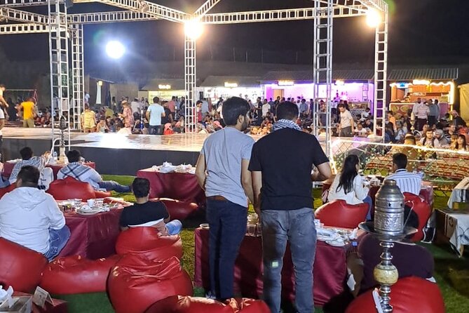 VIP Dubai Desert Safari with Quadbike,Sandboarding & BBQ dinner - Tanura, Fire Shows, and Dinner Under the Sky