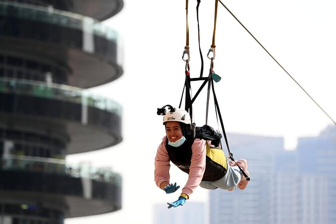 Xline Dubai Marina Zipline Experience With Transfers Option - Flying over Dubai Marina at 80 kilometers per hour