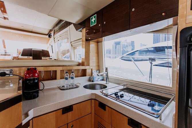 Yacht Trip Dubai : Book 56 ft Premium Yacht up to 21 people - What is included on board